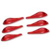 [HYmish] Защита аэроплавника, Аэромолдинг, Аэронакладка, Снижение шума ветра, Детали экстерьера, Защита, Красный, Комплект из 6 штук