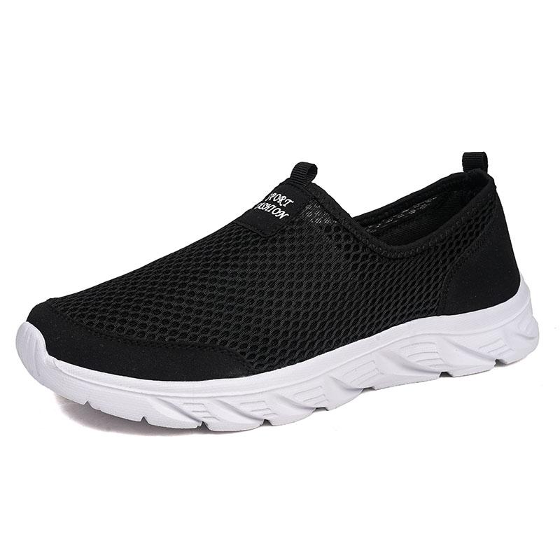 Lightweight Men Casual Shoes Breathable Slip On Male Casual Sneakers Anti-slip Men's Flats Outdoor Walking Shoes Size 39-46