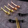 Convenient Zinc Alloy Sausage Dog Chopstick Stands Handy Dachshund Chopstick Stand Holder Durable Kitchen Accessories
