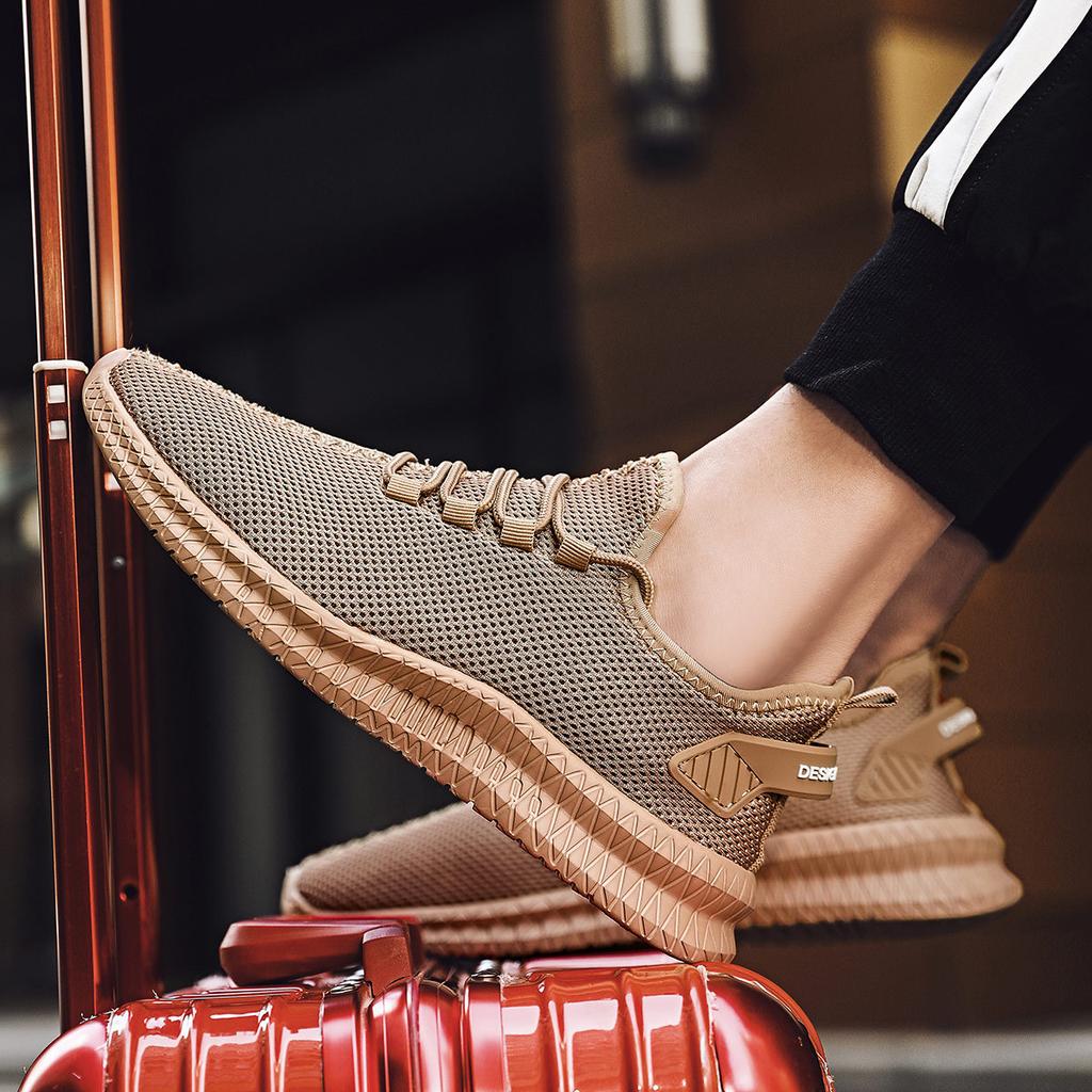 2021 summer shoes men's sports shoes breathable fly-woven casual low-top ins trendy coconut shoes men's shoes