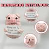 Funny Positive Pig Cute Emotional Support Crochet Pig Novelty Encouragement Gift