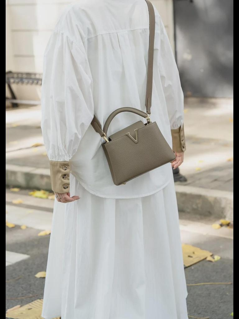 Роскошная сумка из коровьей кожи в форме буквы V - модная женская сумка-тоут и сумка через плечо