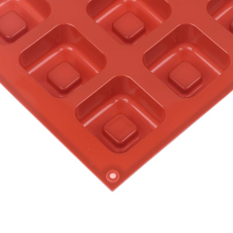 15-секционная квадратная силиконовая форма для выпечки торта, желе, пудинга, шоколада, кубиков льда, кексов, кексов, противня для выпечки
