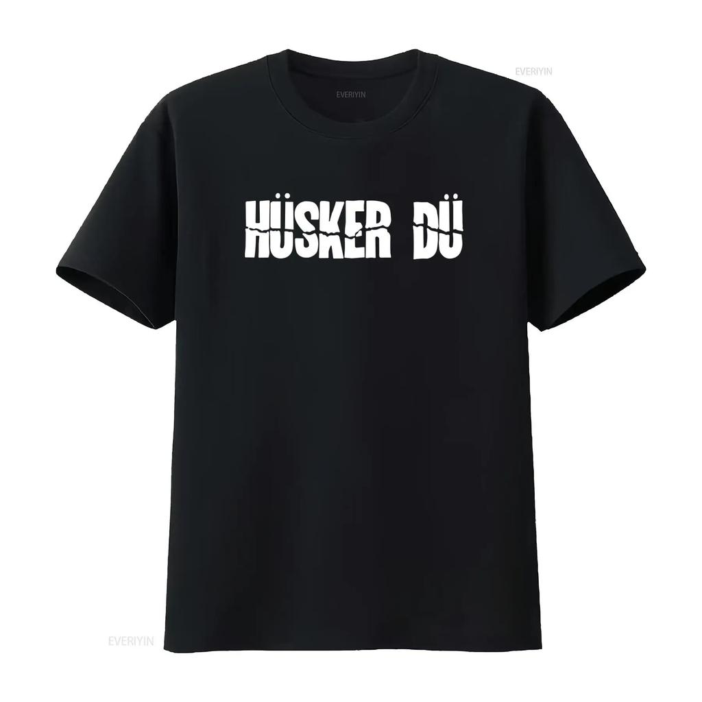 Мужская футболка с принтом Husker Du Rock Band Стильная и удобная Музыкальная винтажная Стирка уличная мода Повседневная Немного