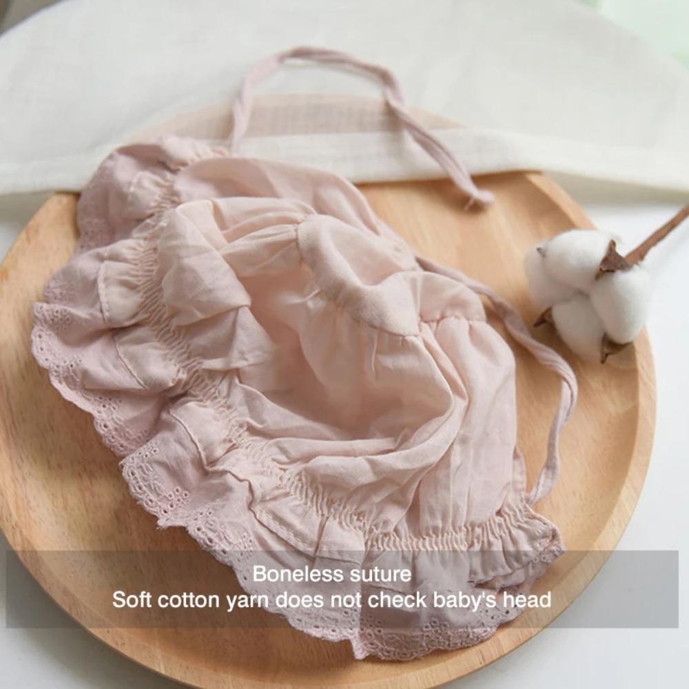 Ruffle Baby Girl Court Hat Soft Cotton Large Eaves Baby Fisherman Hat Cute Thin Fisherman's Hat