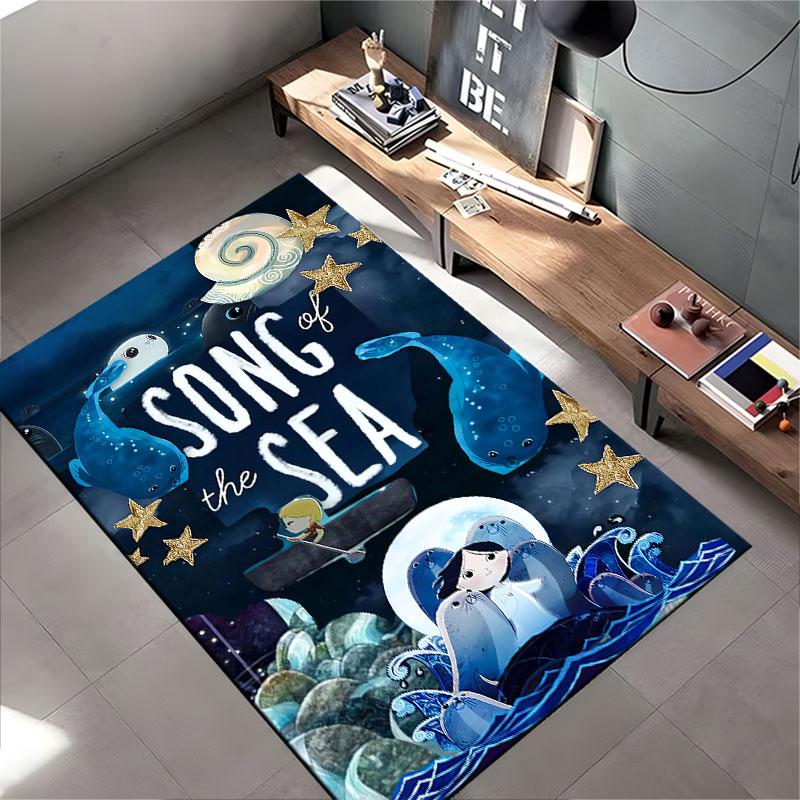 Song of the Sea Art Carpet suitable as a non-slip mat for the living room or bedroom sofa