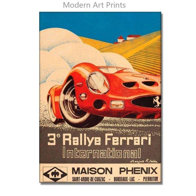 24 часа Ле-Мана Холст Постеры Принт Фотографии спортивных автомобилей Винтажные Картины для настенного искусства для декора дома, гостиной, бара Без рамы