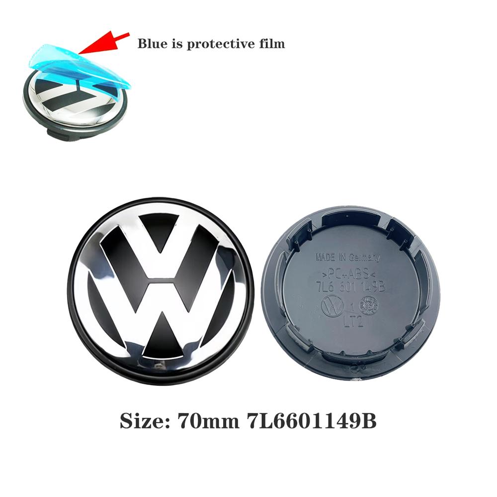 HIJK1 Emblems 4pcs 55mm 56mm 65mm 70mm For Volkswagen VW MK5 Golf Passat Jetta Styling Car Wheel Center Caps Hubcap Cover 3B7601171 1J