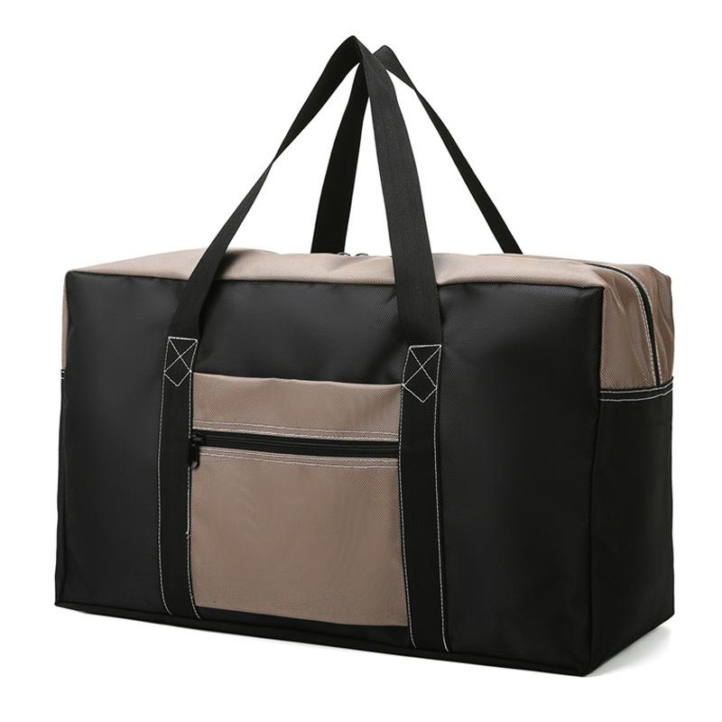 Большая вместительная дорожная сумка для багажа контрастного цвета из ткани Оксфорд, дорожная сумка для хранения на коротких дистанциях