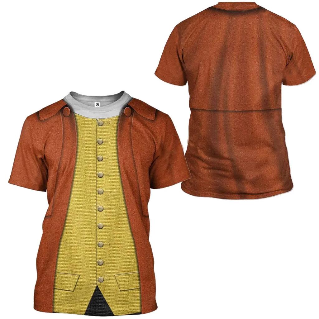 Футболка для мужчин, женщин, мальчиков и девочек, 3D принт, известные исторические деятели, Наполеон Бонапарт, модные топы в стиле милитари