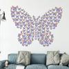 60pcs/Pack 3D Colorful Silver Butterflies DIY Wedding Festival Party Balloon Decoration Wall Hollow Butterfly Sticker