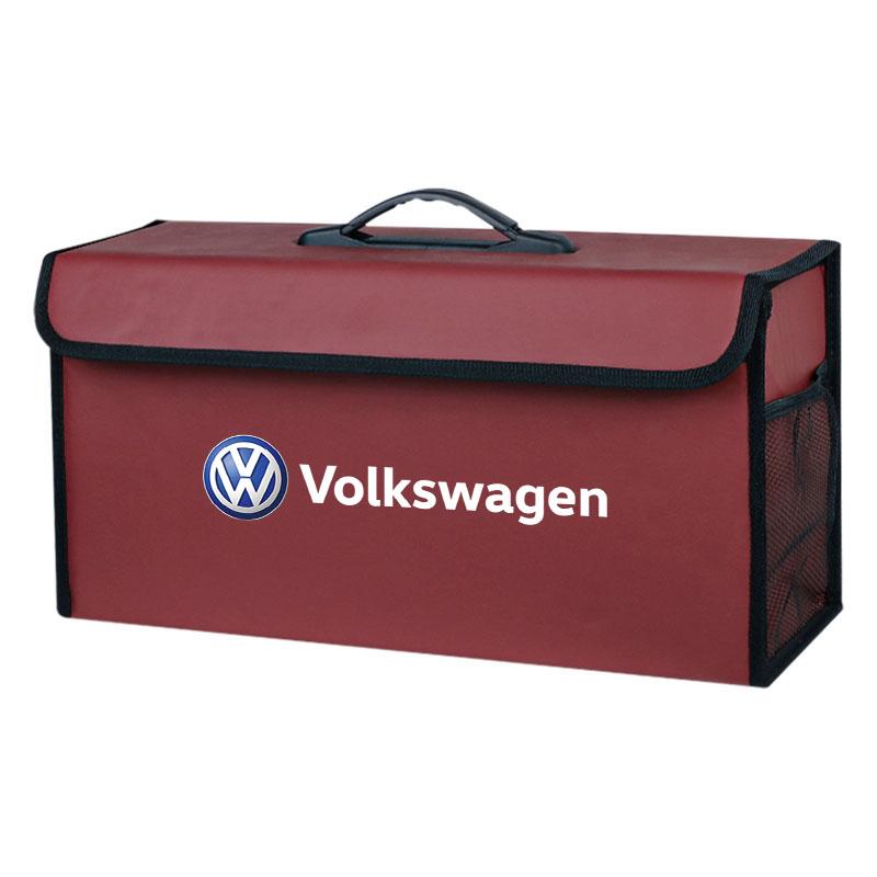 2026 Горячий Для Автомобиля Volkswagen VW Сумка-органайзер для Хранения в Багажнике Кожаный Ящик для Порядка Для VW GTI Polo Golf Passat Tiguan Arteon Touareg