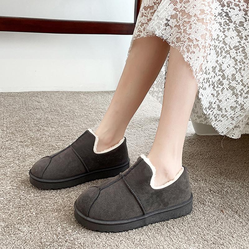 Весенние и осенние хлопковые туфли для женщин, утолщенный бархат для тепла, универсальные зимние ботинки, женские хлопковые туфли One Step