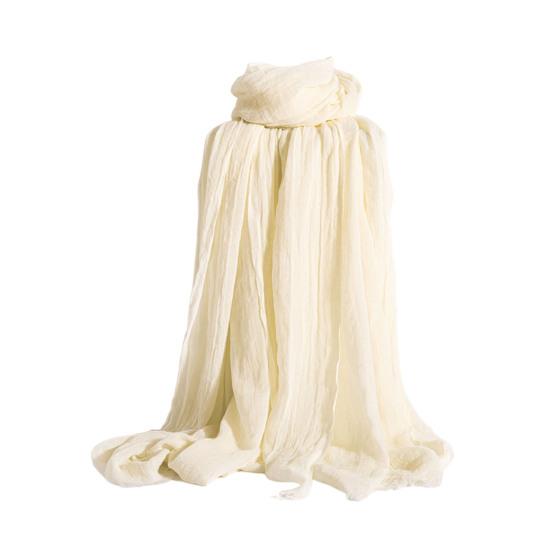 Женский шарф-шаль однотонный мягкий тканевый шарф тонкая дышащая шаль универсальный зимний уличный аксессуар