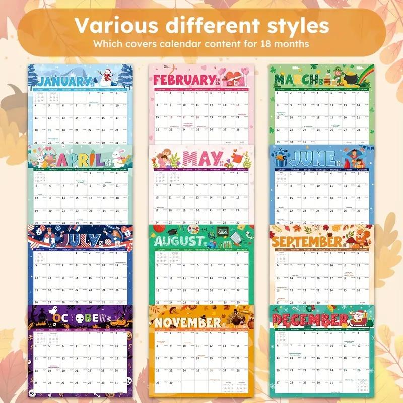 Magnetic Calendar -2027, 18 Monthly Calendar From Jan To Jun 2027 With Corner Guard Holiday Refrigerator Calendars