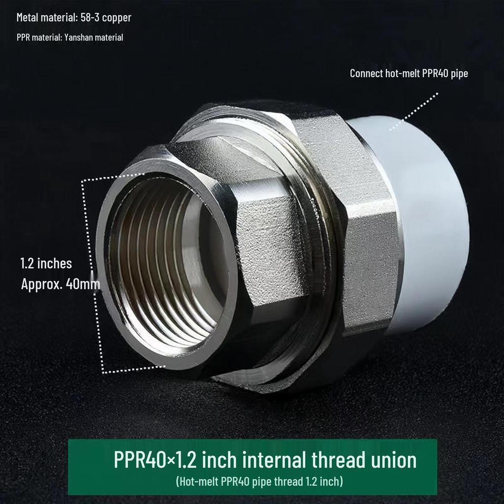 PPR Медно-чугунная муфта, внутренняя и наружная резьба, 20-110 мм, двухсторонняя PPR чугунная муфта