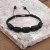 Adjustable Natural Black Tourmaline Bracelet for Men Tourmaline Nugget Bead Bracelet