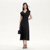 VEROMODA 2025 Spring Knitted Ribbed V-Neck A-Line Long Dress