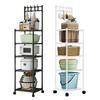 Heavy Duty 5 Tier Rolling Storage Shelves with 110LBS Capacity Ideal for Kitchen Laundry and Pantry Organization