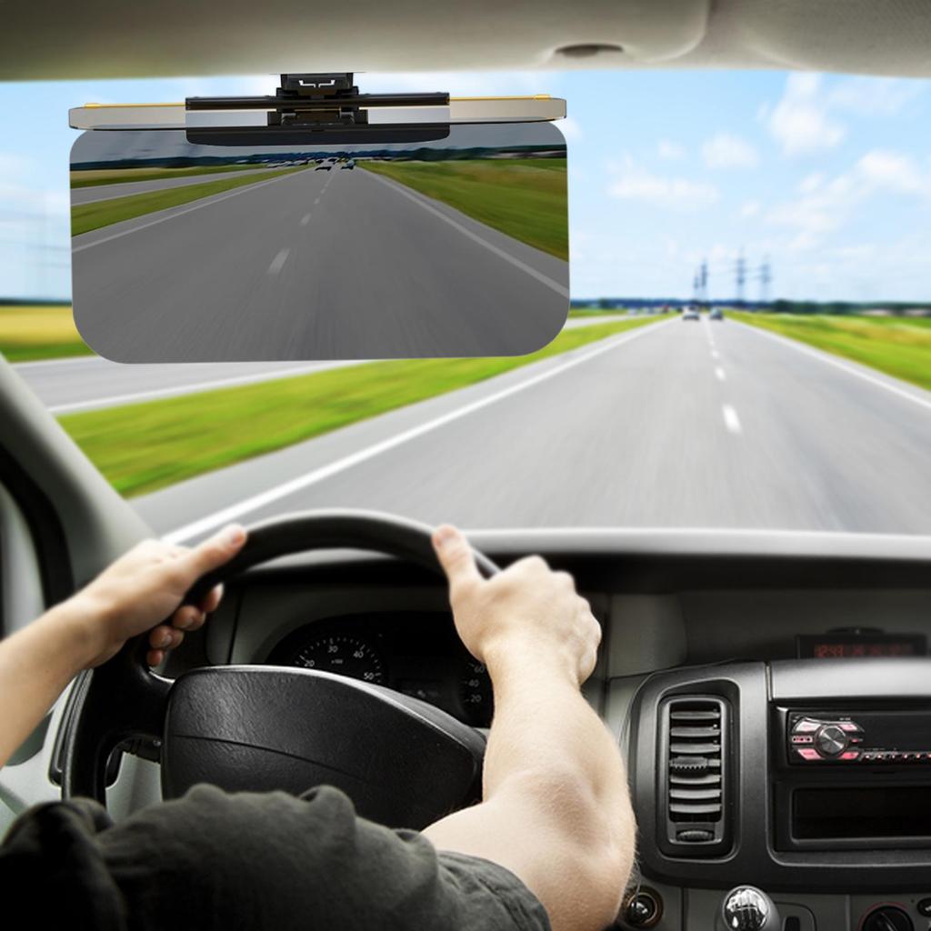 Козырек для автомобиля Расширение солнцезащитного козырька автомобиля Солнцезащитные очки Щиток Зеркало для безопасного вождения Днем и ночью Лобовое стекло Внедорожник Грузовик