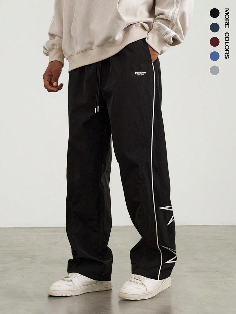 Men's 2025 Retro Embroidered Straight-Leg Pants for Spring/Summer