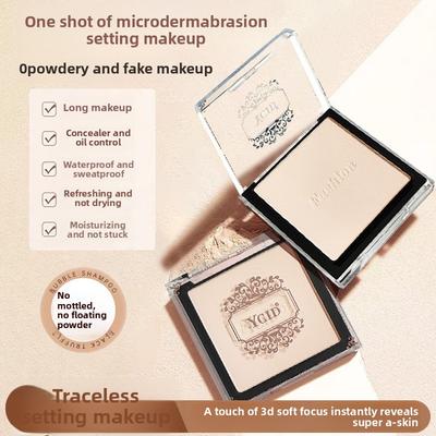 Пудра Компактная фиксирующая пудра Сухая пудра для жирной кожи Водостойкая пудра для пота Не размазывающаяся пудра для контроля жирности Консилер Рассыпчатая пудра