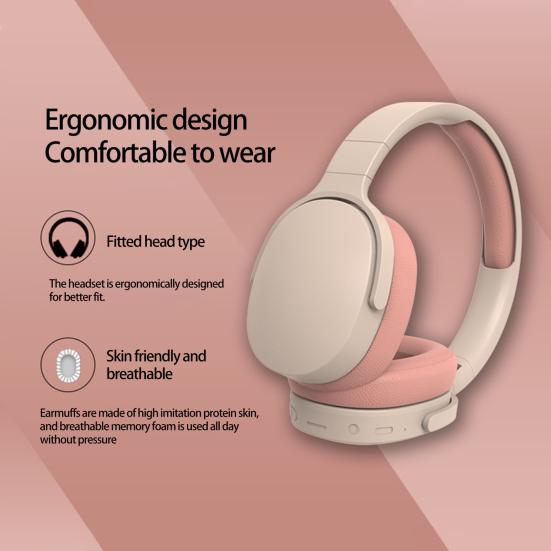 Wireless Headset HiFi Foldable Intelligent Noise Reduction Ergonomic Bluetooth-compatible 5.1 Stereo Over Ear Headphone Audio Accessories