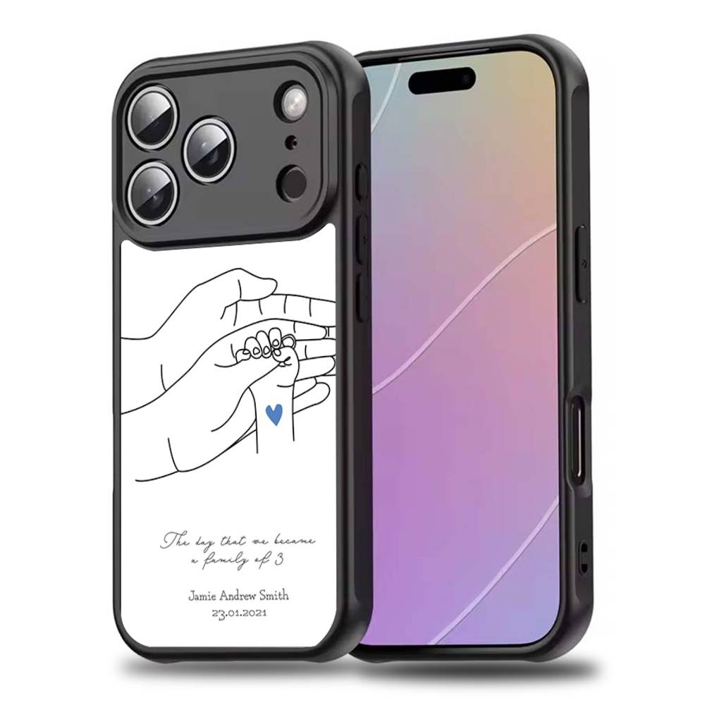 Мама дочь Сын Отец Руки Чехол для телефона Для iPhone 17,16,15,14,13,12,11,Pro,Max,Plus,Mini,SE4,E Для беспроводной зарядки Magsafe