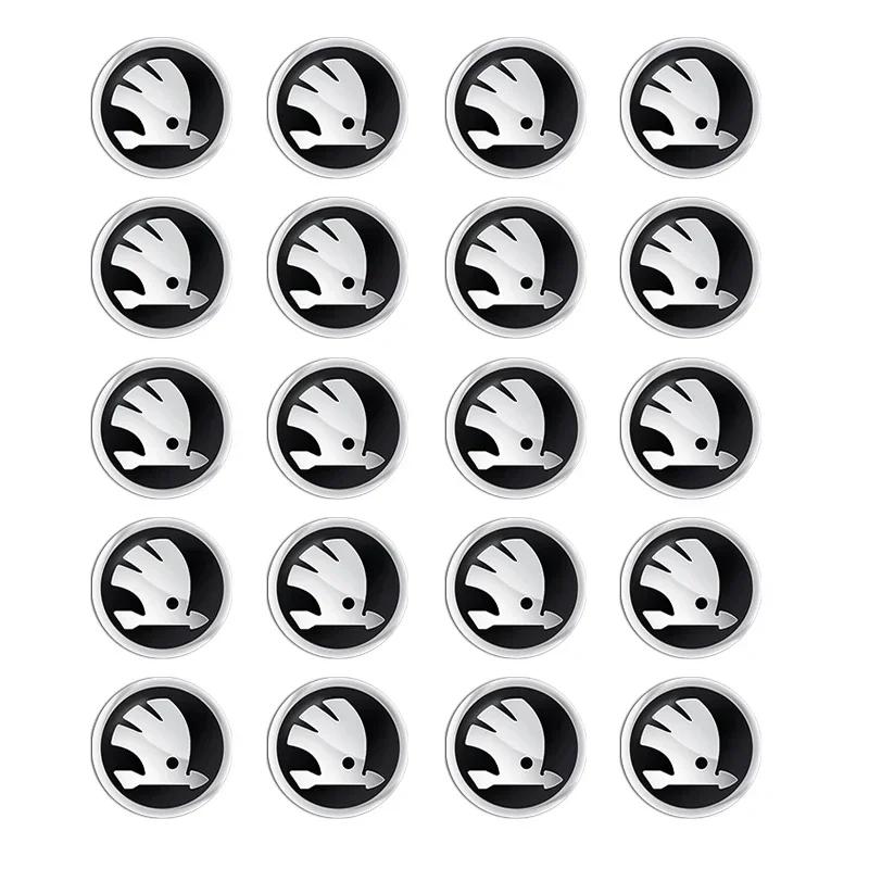 New 11mm 14mm Car Key Emblem Metal Sticker Logo Decal For Skoda Octavia Rapid Kodiaq Karoq Fabia Kamiq Superb Derivative Vision knfg14