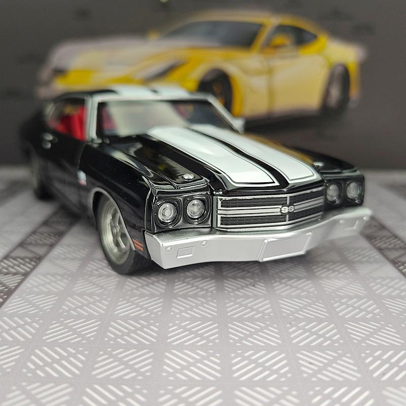 1:24 Chevrolet Chevelle SS 454 1970 Литой Супер Спортивный Автомобиль Модель Металлический Мышечный Гоночный Автомобиль Модели Транспортных Средств Симуляция Детская Игрушка Подарок