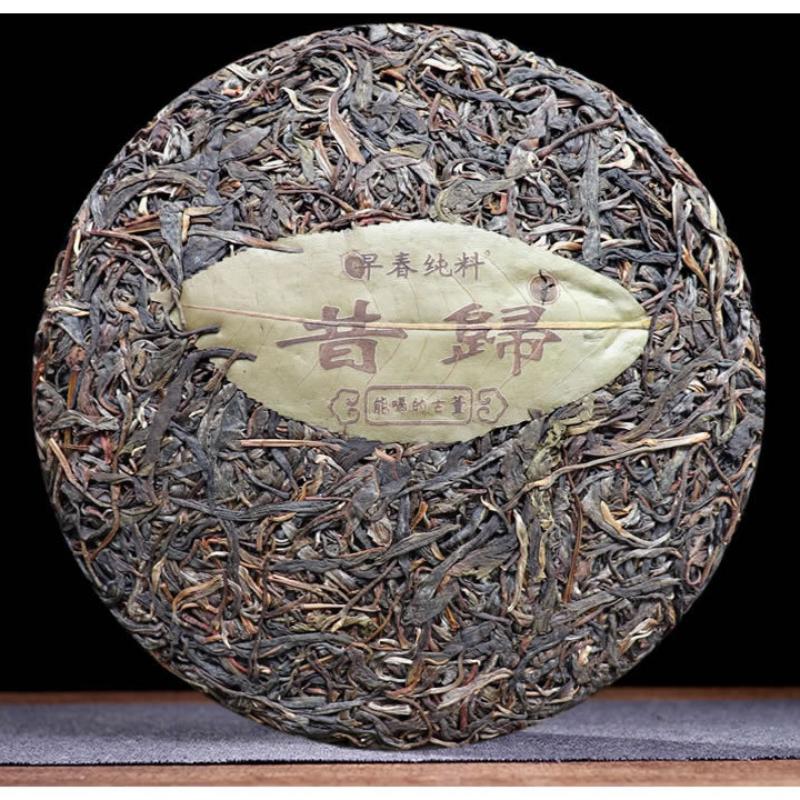 Юньнань Мэнку Сигуй 2021 Премиальный Древний Большое Дерево Пуэр Сырой Блин 357г