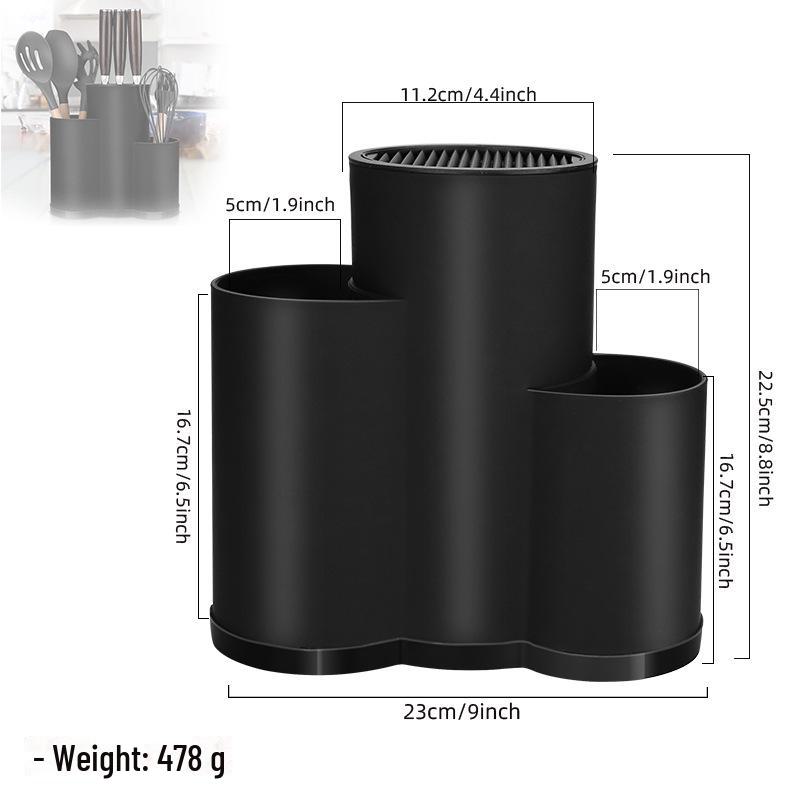 Современная стойка для хранения кухонных ножей и столовых приборов
