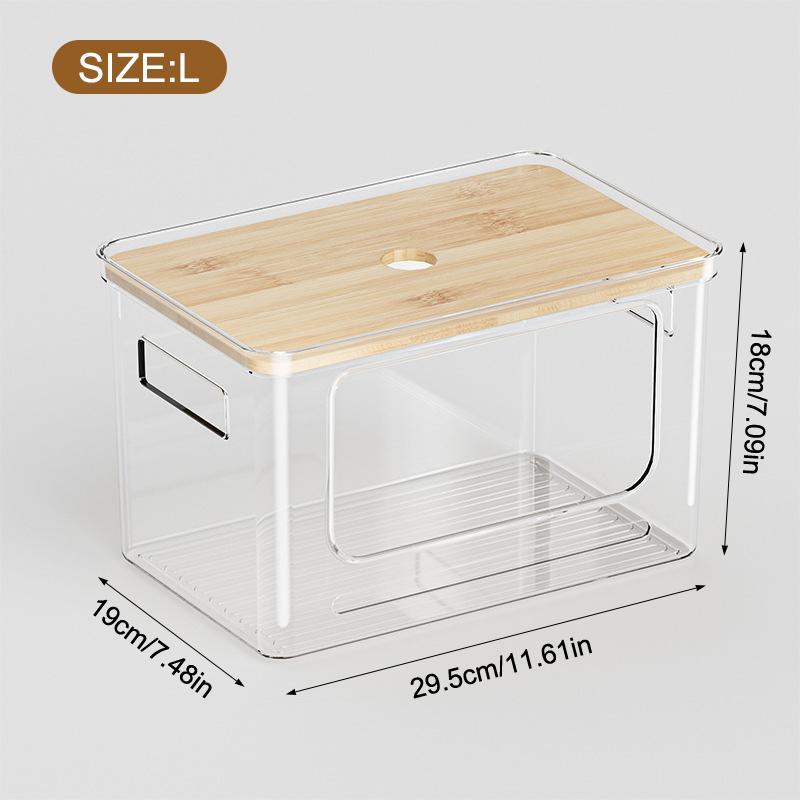 Trash Bag Dispenser, Stackable With Bamboo Top – Extra Large Garbage Bag Holder & Under Sink Organizer For Kitchen