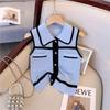 Летний контрастный вязаный жилет без рукавов Xiaoxiang: Шикарный стиль знаменитостей