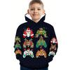Christmas Children's Hoodie Santa Claus Print Boy Girl Sweatshirt Fashion Cartoon Kids Clothes Holiday Party Children's Clothing