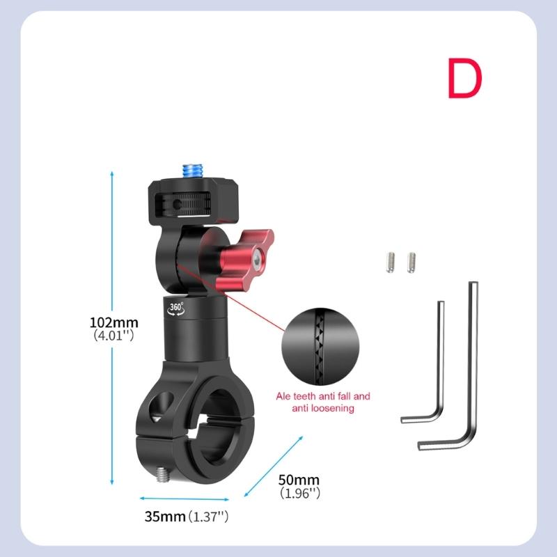 Lightweight 360 Degree Rotating Camera Bike Handlebar Clamp Quick Installation Cycling Accessories for 360 Action Camera