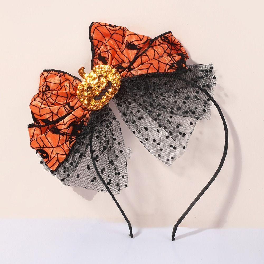 Повязка на голову в виде паука, сетчатая повязка на голову в виде тыквы, новинка, обруч для волос на Хэллоуин, украшение для косплея