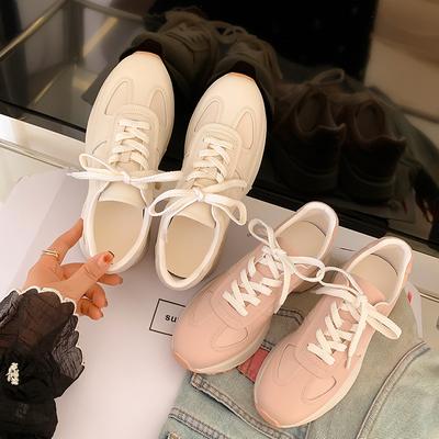 Весна и лето новые ретро дышащие круглые сращивания женские спортивные и повседневные толстые нижние шнуровки