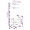 Coat Rack Stand Reclaimed Wood Look 75 x 34 x 184 cm Engineered Wood