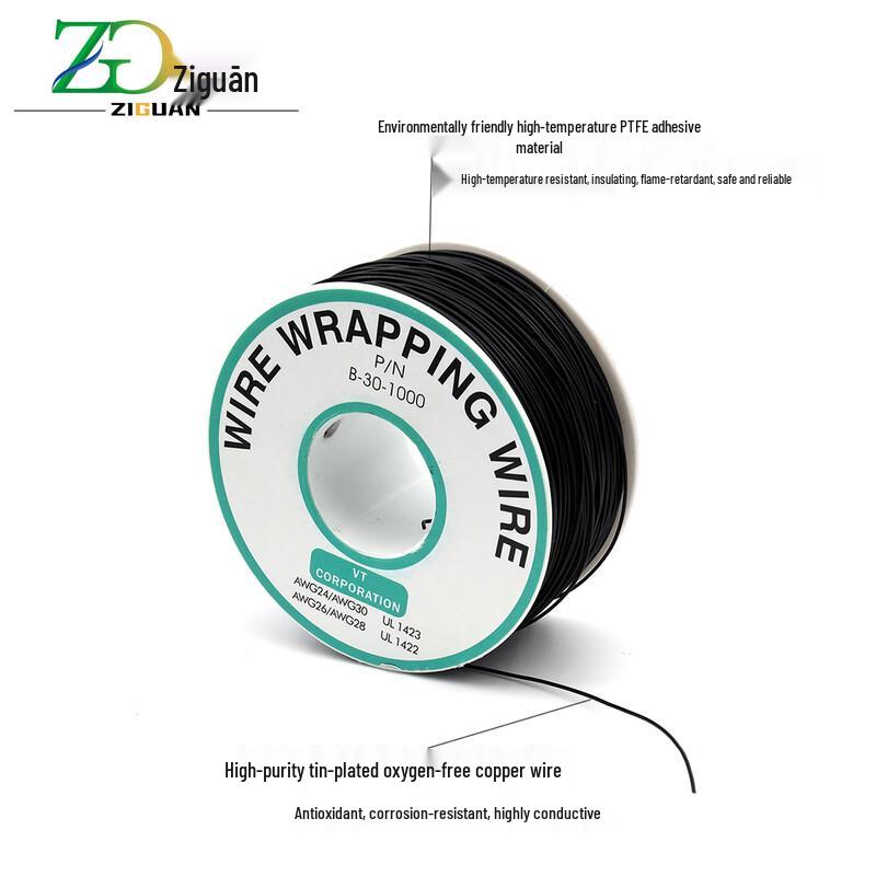 ZIGUAN 30AWG OK Wire Single-Core Copper for PCB Jumpers, 250m