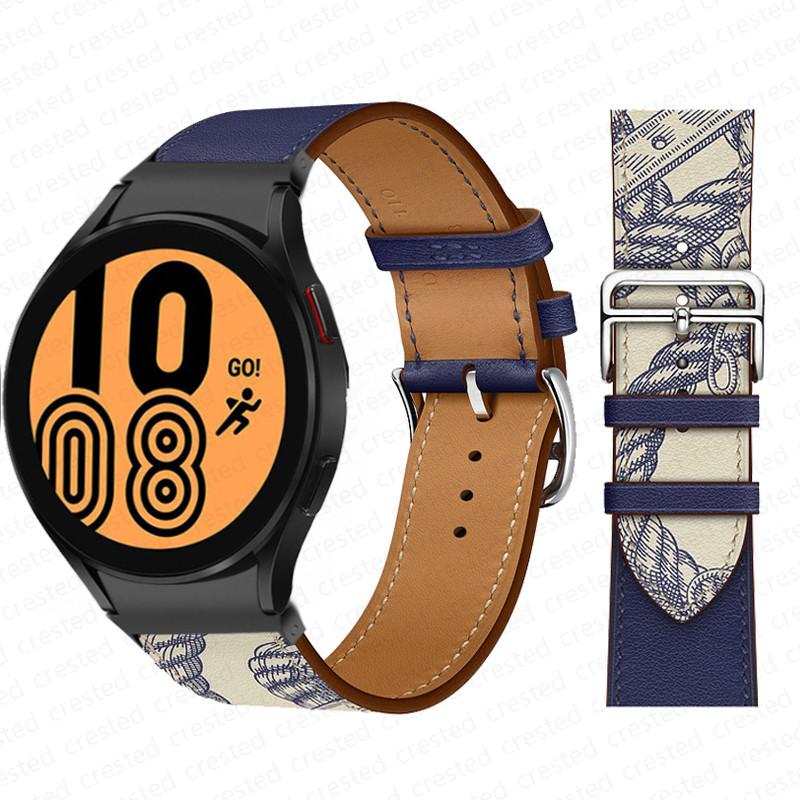20mm Band For Samsung Galaxy Watch 6 4 classic/5 Pro 44mm 40mm 47mm 43mm 45 No Gaps Leather Bracelet Correa Galaxy Watch 6 Strap