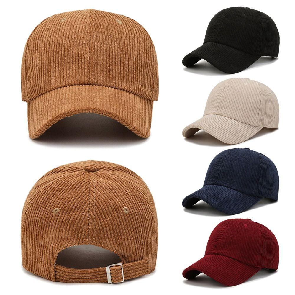 Corduroy Corduroy Baseball Cap Adjustable Baseball Hat Casual Sun Hat  Women