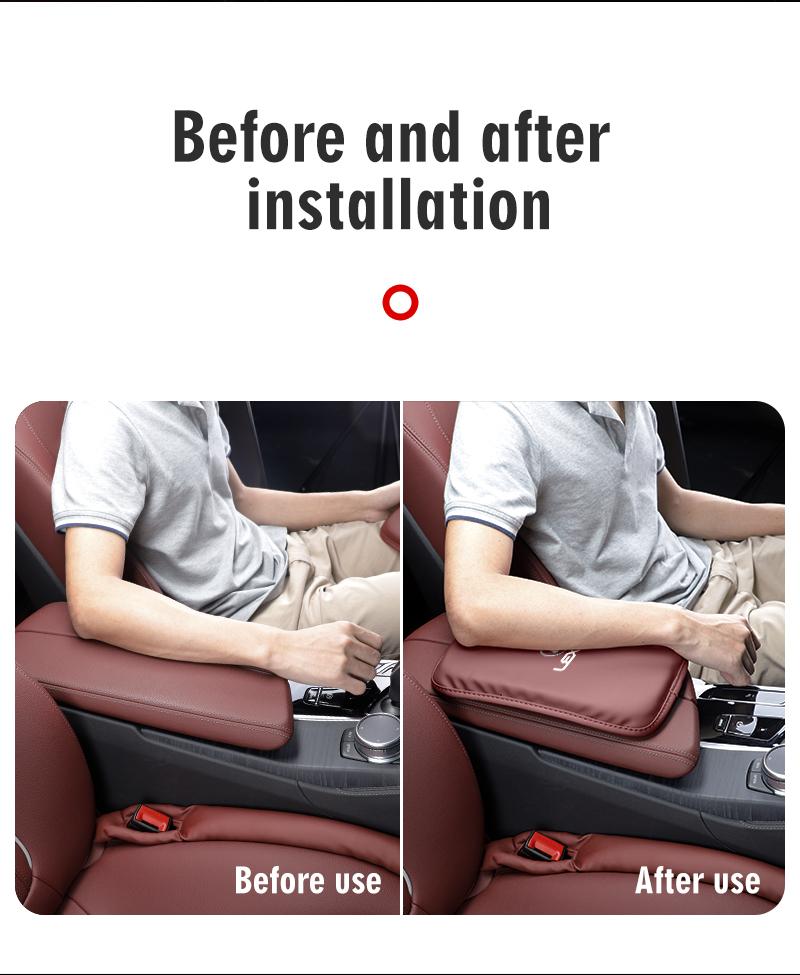 Leather Car Armrest Mat Heighten Mat Armrest Protector Cushion For Lexus F SPORT GX460 Ct200h IS250 ES 220D IS200 Fsport GS GX AEM1