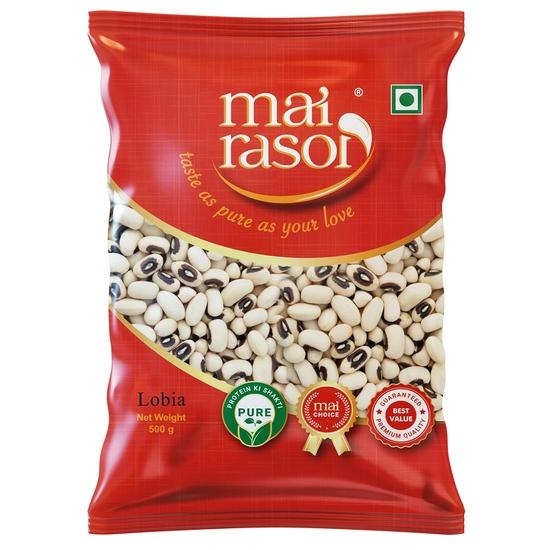 MAI RASOI Lobia/Chawli/Chavali White/Safed 500 Grams Pouch