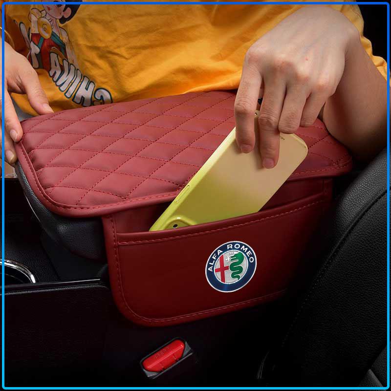 Для Alfa Romeo 147 159 Giulietta Giulia Mito Spider Alpha Nподголовник 1 шт. Кожаный автомобильный коврик на подлокотник, салфетницы, подкладка для регулировки высоты, бокс-подлокотник