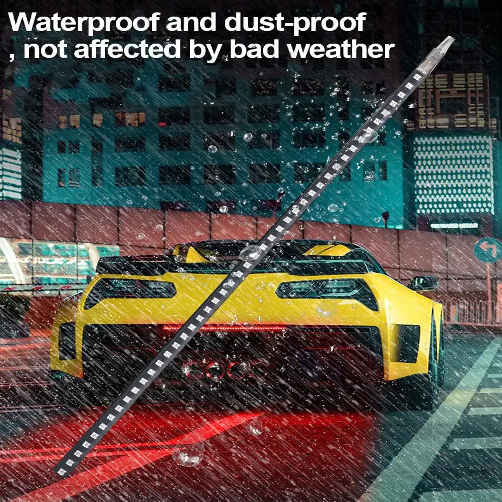 Универсальный 56 см DC 12 В 48 светодиодных RGB-ламп автомобильный сканер Knight Rider Strobe Flash Light Strip с дистанционным управлением Автомобильные аксессуары