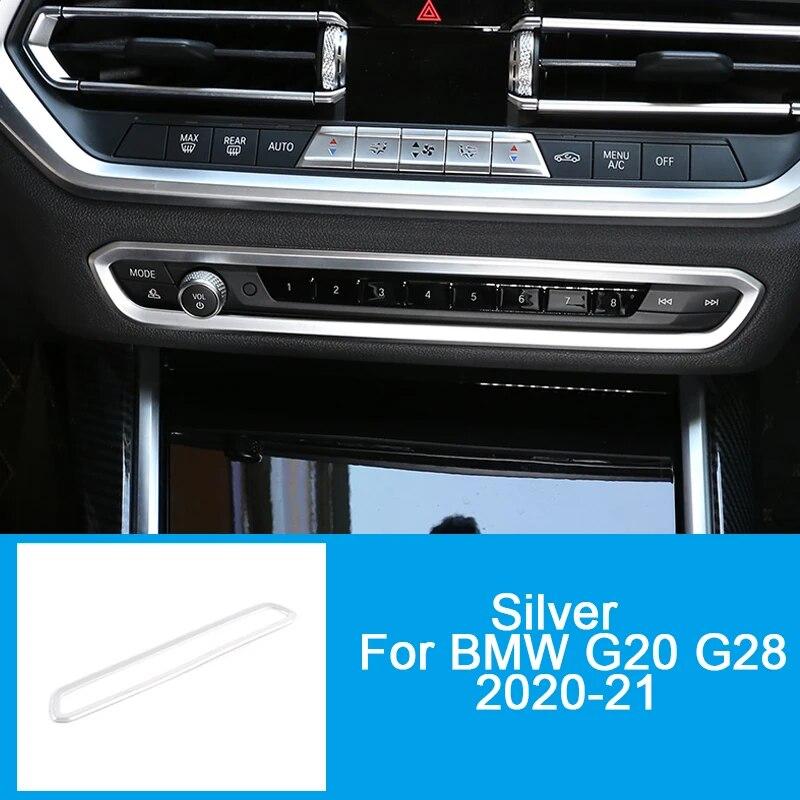 Карбоновый ABS-пластик, центральная консоль автомобиля, объемная рамка, декоративная крышка, наклейка, автомобильные аксессуары для BMW 3 серии G20 G28 -21