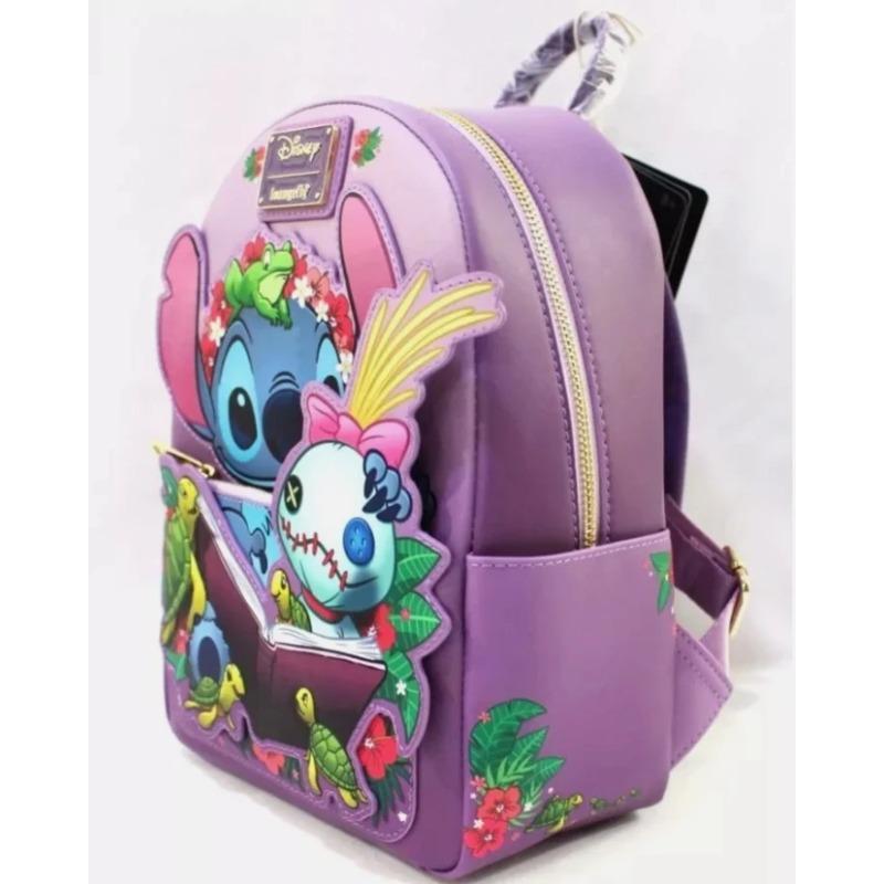 Disney Мини-рюкзак Lilo & Stitch Scrump для чтения Детский рюкзак из ПУ-кожи Студенческий рюкзак Канцелярские товары Рождественский подарок