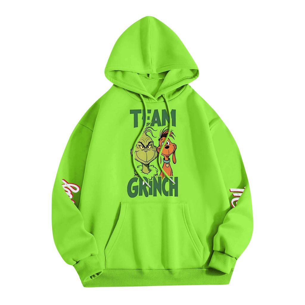 Детская повседневная модная толстовка с капюшоном на шнурке с рождественским принтом и длинными рукавами