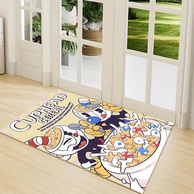 1Pc Cuphead Mugman Adventure Carpet Rug Customizable Soft Washable Antislip Home Living Room Sofa Mats Personalized Rug 0917249